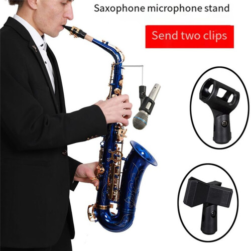 Adjustable Saxophone Microphone Clip Universal Holder Clamp Mount for Sax for Live Performances and Studio Recordings 1