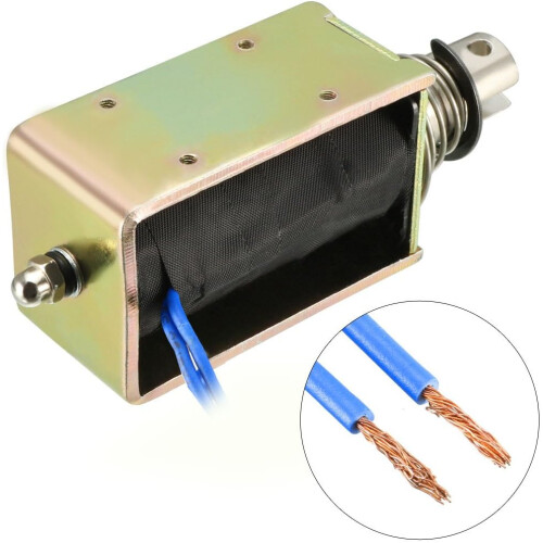 DC 24V 55N 10mm Stroke Pull Push Type Open Frame Solenoid Electromagnet Linear Motion JF-1264B 2