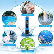 Testeur Numérique de Qualité de L'Eau 0,01 Testeur de PH de Taille Compacte de Haute Précision pour Piscines, Aquariums, Eau Potable