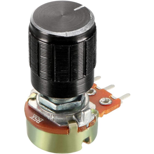 3Pcs 5K Ohm Variable Resistors SingleTurn Rotary Carbon Film Taper Potentiometer with Knobs 2