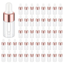 200 Stuks Glazen Druppelflesje Doorzichtige Druppelflessen voor Etherische Olie Glazen Druppelmonstercontainers voor Reizen 3 Ml