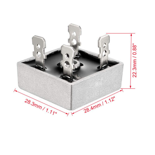 KBPC1010 1000V 10A Single Phase Bridge Rectifier Half-Wave Gray 1