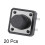 12x12x8mm Panel Mini/Micro/Small PCB Momentary Tactile Tact Push Button Switch DIP 20PCS 2