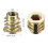 Furniture Threaded Insert Nuts Zinc Alloy M4 Internal Threads 8mm Length 50pcs 4