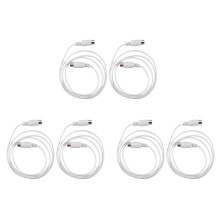 6 Stuks MIDI Verlengkabel 5 Pin Male Naar 5 Pin Male Elektrische Piano Toetsenbord Instrument PC Kabel, 1.5M