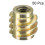 Furniture Threaded Insert Nuts Zinc Alloy Hex-Flush M4 Internal Threads 8mm Length 50pcs 2