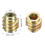 Furniture Threaded Insert Nuts Zinc Alloy Hex-Flush M4 Internal Threads 8mm Length 50pcs 4