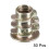 Furniture Threaded Insert Nuts Zinc Alloy M5 Internal Threads 10mm Length 50pcs 2