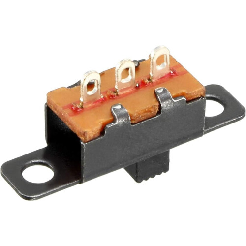 4Pcs 3mm Vertical Slide Switch SPDT 3 Terminals PCB Panel Latching 2