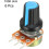 6Pcs 100K Ohm Variable Resistors Single Turn Rotary Carbon Film Taper Potentiometer with Knobs 2
