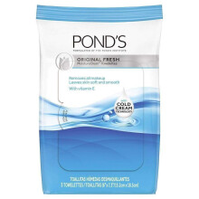 Lingettes Nettoyantes Humides Pond's avec Vitamine E, Original Fresh, 5 Lingettes (Pack de 3)