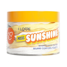 I LOVE Cosmetics Miss Sunshine Beurre Corporel Fouetté - Hydratant Femme - Beurre de Karité, Huile d'Avocat - 8,5 oz
