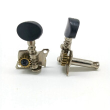 12 Pieces Metal Opened Ukulele Uke Tuning Pegs Tuners Round Cap Black