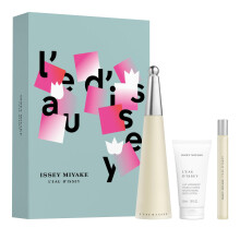 Issey Miyake L'Eau d'Issey Exclusive Eau de Toilette Fragrance Set for Women - Includes Eau de Toilette (100 mL), Moisturizing Body Lotion (50 mL) & P