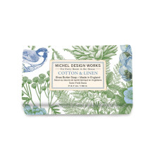 Michel Design Works Sapone Bar, Cotone e Lino Medio, Design Bellissimo, Triplo Macinato