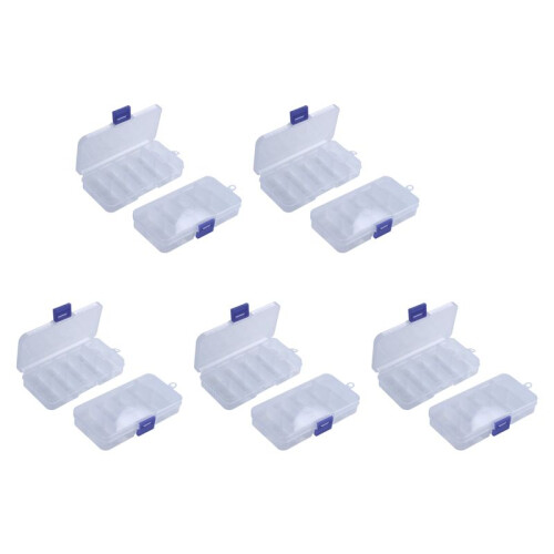 10Pcs 10-Slot Tragbare Kunststoff-WiderstäNde Electronic Component Case Box