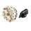 6P3T 6 Pole 3 Position 2 Deck Band Channel Rotary Switch Selector with Plastic Knob 4