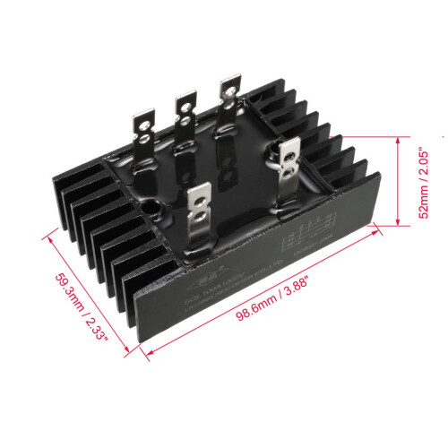 SQL100A1000V 5 Terminals Three Phase Power Bridge Rectifier Diode Module 100A 1000V 2