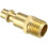 High-Flow Plug, Brass Quick Coupler Plug Air Hose Fitting Quick-Connect Fitting, 1/4" NPT Male Plug 3