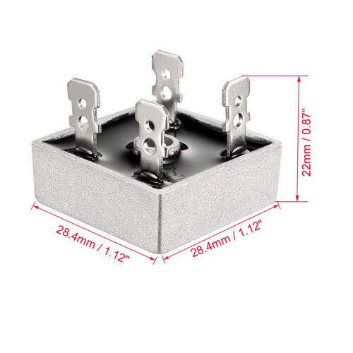 KBPC1510 1000V 15A Single Phase Bridge Rectifier Half-Wave Gray 2Pcs 1