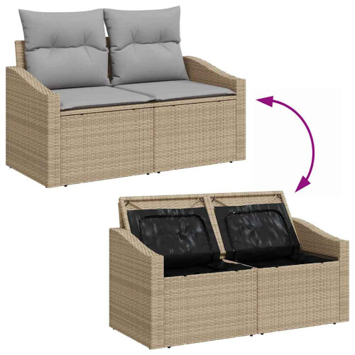VidaXL vidaXL Sofa Set 5 stk. Poly-Rattan 2