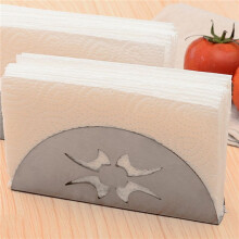 6X Paper Towel Holder Stainless Steel Napkin Holder Fanshaped Organizer Container