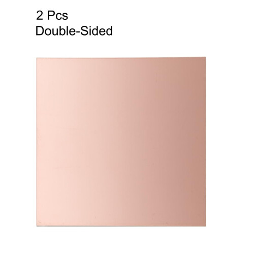 2pcs 200x200mm Double Sided Copper Clad Laminate PCB Circuit Board FR4 2mm Thickness DIY Prototyping PCB Board 1