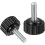 M4 x 16mm Metric Male Thread Knurled Clamping Knobs Grip Thumb Screw on Type Plastic Threaded Hand Bolt Knobs Black 12 Pcs 3