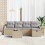 VidaXL vidaXL Sofa Set 5 stk. Poly-Rattan 5
