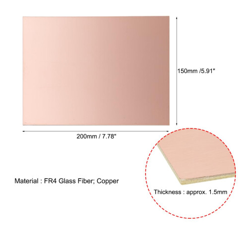 4pcs 200x150mm Double Sided Copper Clad Laminate PCB Circuit Board FR4 1.5mm Thickness DIY Prototyping PCB Board 2