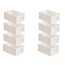 Paquet de 8 Bacs de Rangement, Conteneurs de Rangement pour Organiser les VêTements, les Jeans, le Placard - Organisateurs de Placard et Rangement
