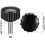 M4 x 10mm Metric Male Thread Knurled Clamping Knobs Grip Thumb Screws Plastic Threaded Hand Bolt Knobs Black 5 Pcs 2