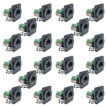 20 STKS RJ45 Vrouwelijke Paneelmontage Schroefterminaladapter, D-Type RJ45 8P8C Vrouwelijke Naar 8-Pins Terminal