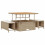 VidaXL vidaXL Gartensofa-set 12 stk. Beige Poly-Rattan 7