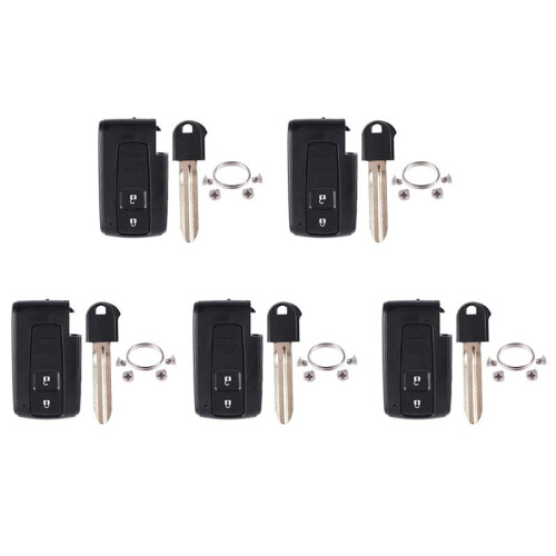 5X 2 Button  Remote Key Case Shell and Blade for   Verso Prius