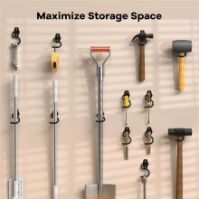 6 Pack Metal Garage Hooks, Heavy Duty S Hooks Tool Hangers for Garage Wall, Shed, Garden Storage Organizer