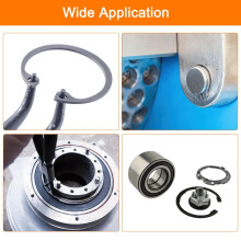 100Pcs 14mm Internal Retaining Ring Circlip, 304 Stainless Steel Internal Circlip Snap Rings C-Clips GB893 for Grooved Shafts Studs, Silver Tone