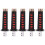 5X Universal Samurai Messer Shift Knopf Shift Knot Knob Metall Schwarz + Rot 15Cm 1