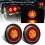 Luzes Traseiras para Reboque de Caminhão de LED Vermelho/Âmbar 6X 4 Polegadas Redondas Luzes Traseiras de Freio de Freio 2