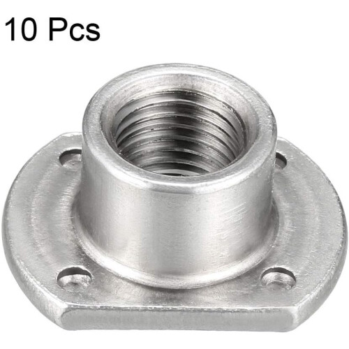 Weld Nuts,7/16-20 Tab Base Carbon Steel Machine Screw 4 Projection Silver 10Pcs 2