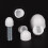Plastic Dome Nut Protection Cap Covers, M8x13mm Nut Cover White 25pcs 4