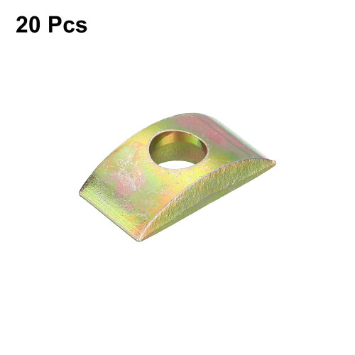 20pcs M8 Half Moon Nuts Washers, Iron Solid Half Moon Lock Washer, Spacer Connector Hardware Fittings, Bronze 2
