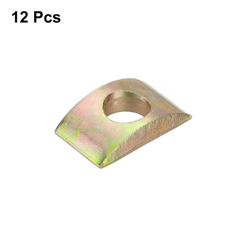 12pcs M10 Half Moon Nuts Washers, Iron Solid Half Moon Lock Washer, Spacer Connector Hardware Fittings, Bronze 2