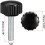 M4 x 20mm Metric Male Thread Knurled Clamping Knobs Grip Thumb Screw on Type Plastic Threaded Hand Bolt Knobs Black 12 Pcs 2