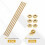 4 Sets Brass Fully Threaded Rod, M2.5x0.45mm Pitch Right Hand Threads Studs with Solid Brass Hex Nuts, 100mm/4 Long Threaded Screw Rods Fasteners for 3