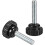 M6 x 25mm Metric Male Thread Knurled Clamping Knobs Grip Thumb Screw on Type Plastic Threaded Hand Bolt Knobs Black 12 Pcs 3
