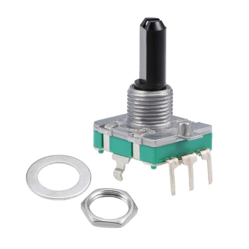 360 Degree Rotary Encoder Code Switch Digital Potentiometer 3 Pins 20mm D-Shaft 2Pcs 1
