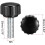M5 x 20mm Metric Male Thread Knurled Clamping Knobs Grip Thumb Screw on Type Plastic Threaded Hand Bolt Knobs Black 4 Pcs 2