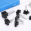 2Pcs Star Knobs, M8 x 50mm Plastic Knurled Thumb Screw Knobs 40mm Width Handle Replacement with Washer & Screw for Lawn Mower Umbrella Base Clamps Rep 5