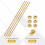 4 Sets Brass Fully Threaded Rod, M2x0.4mm Pitch Right Hand Threads Studs with Solid Brass Hex Nuts, 100mm/4 Long Threaded Screw Rods Fasteners for Anc 3